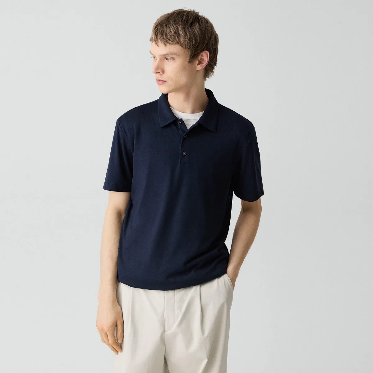 Bron Polo Shirt in Anemone Modal Jersey