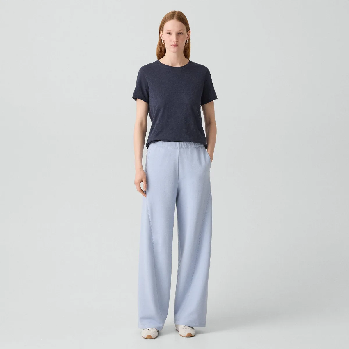 Curved Pull-On Pant in Lounge Terry by Theory