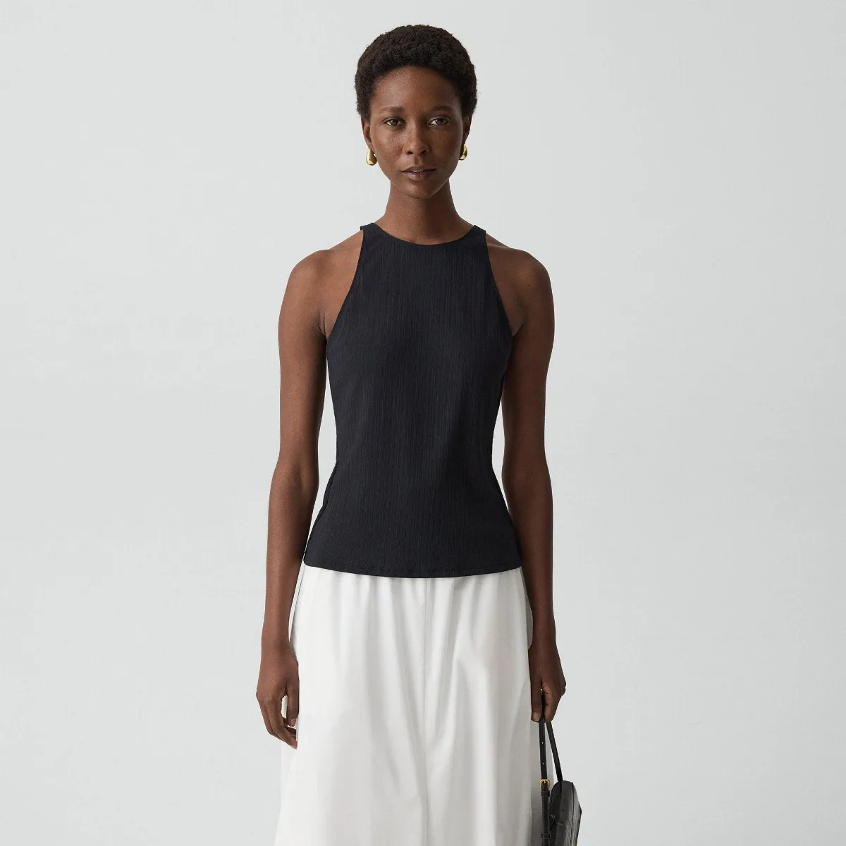 Racerback Tank Top in Stretch Rib by Theory