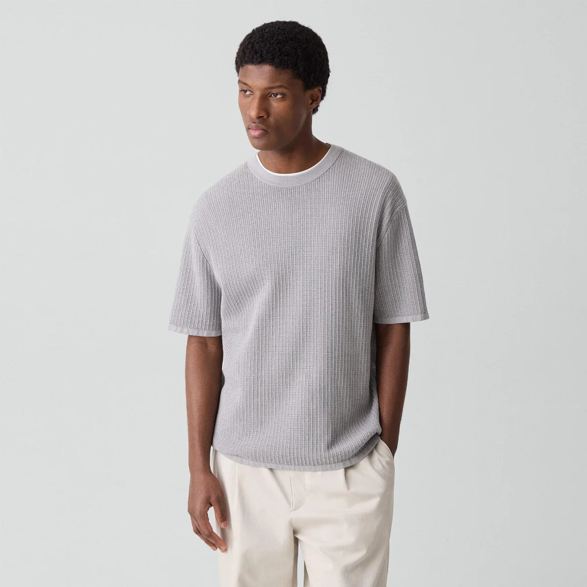 Mesh Tee in Cotton by Theory