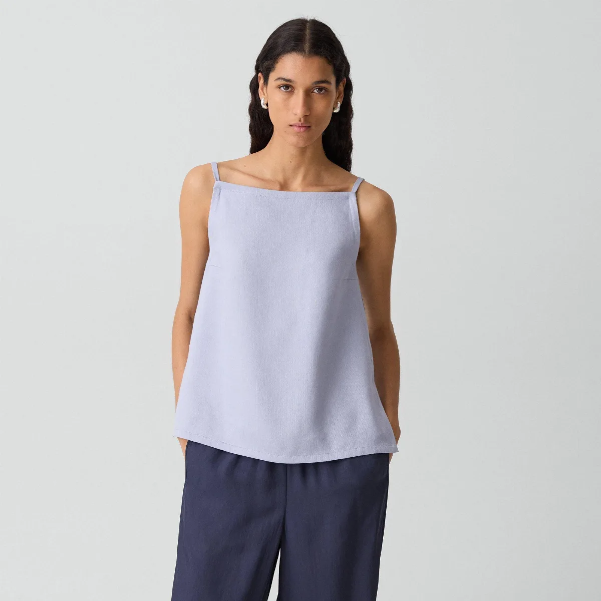 Apron Top in Linen-Viscose by Theory