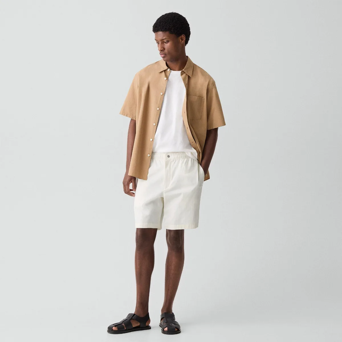 Pull-On Short in Moonsoft Cotton by Theory
