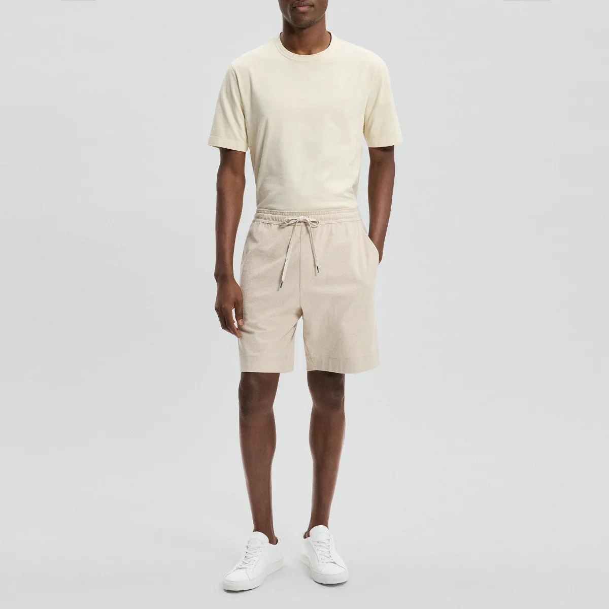Drawstring Short in Terry Cotton