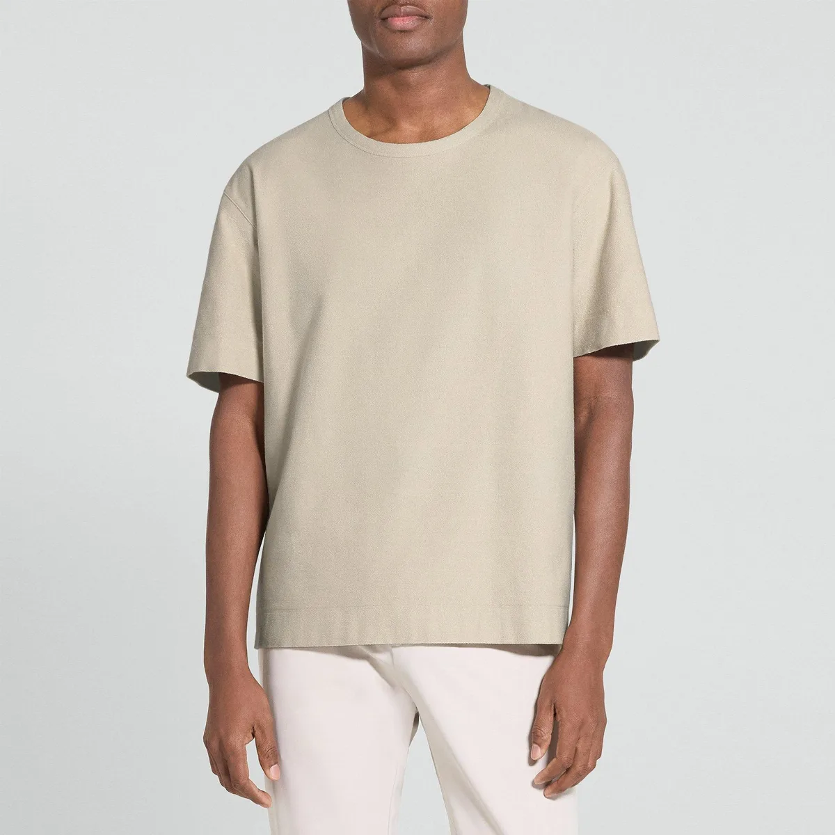 Boxy Tee in Terry Cotton by Theory