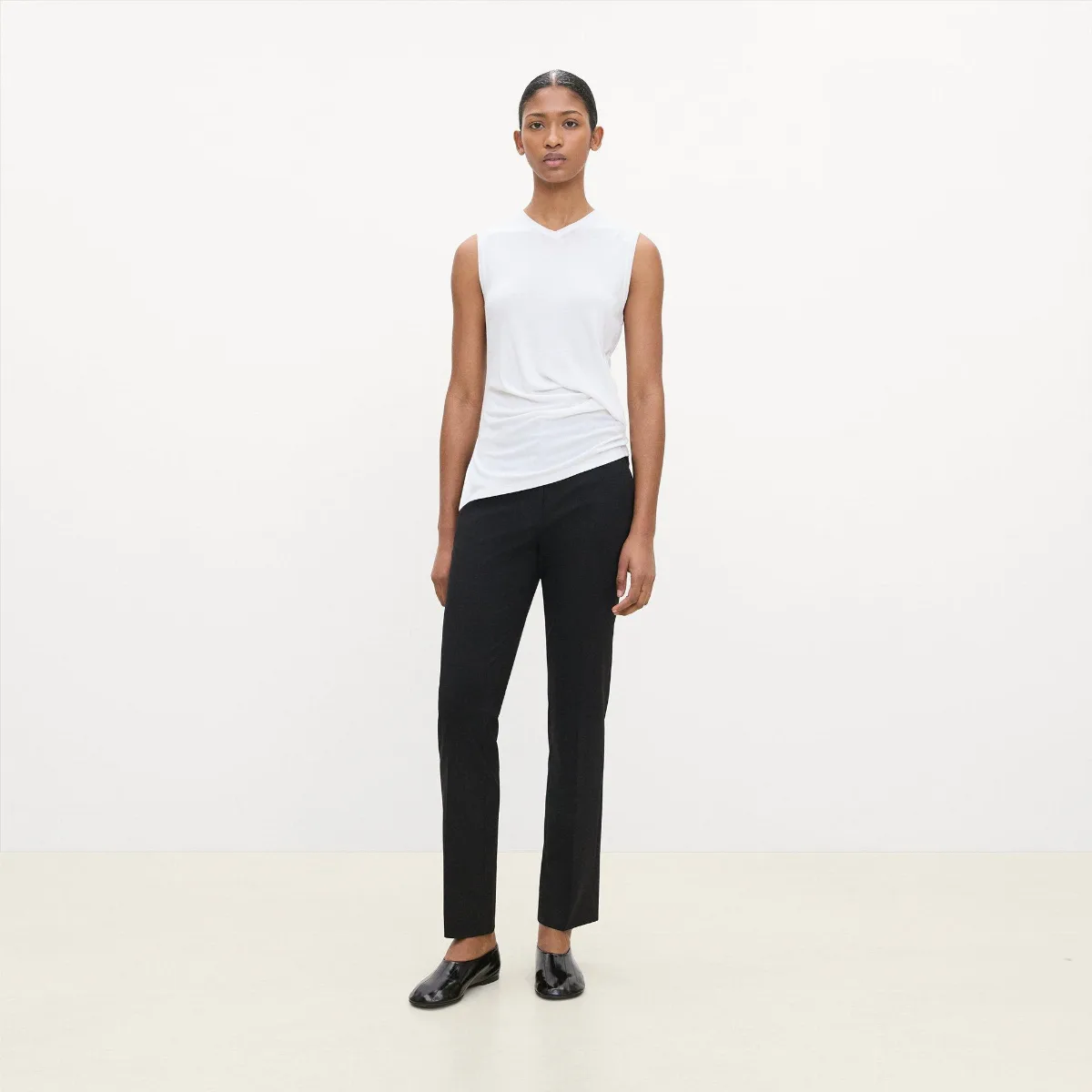 V-Neck Tank Top in Soft Rib by Theory