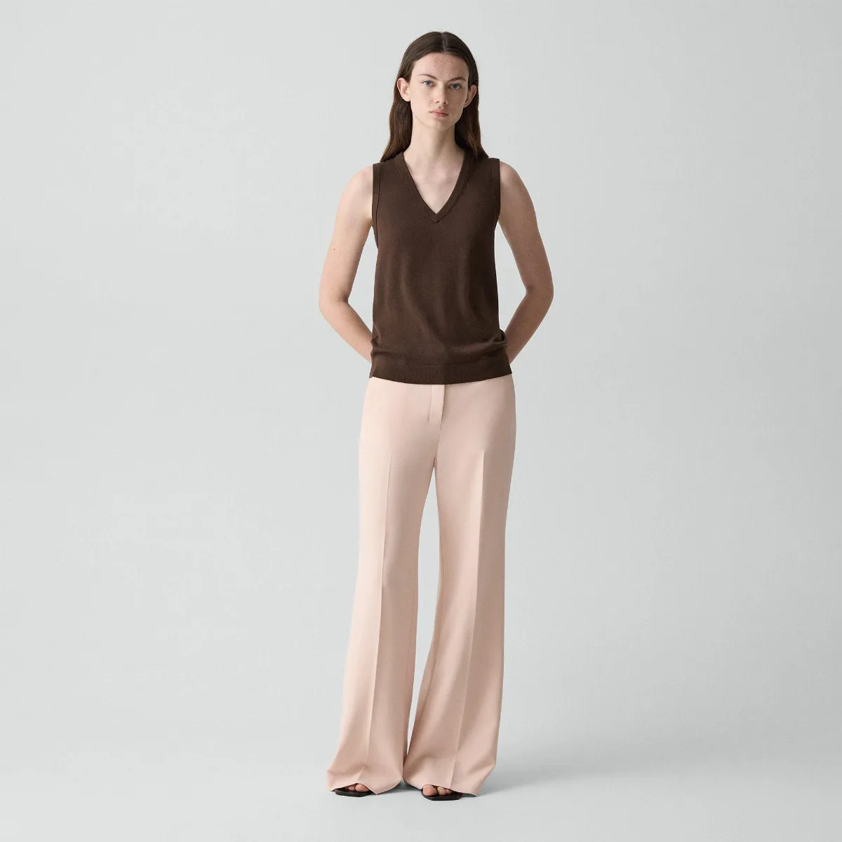 Fluid Flare Pant, 33 in Admiral Crepe by Theory