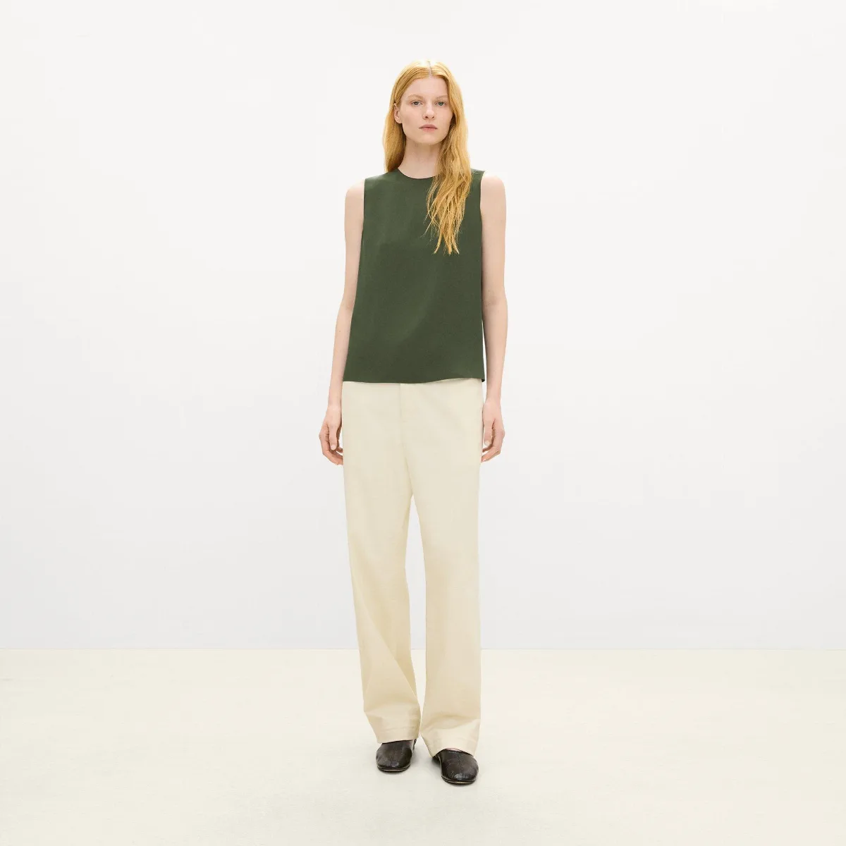 Shell Top in Silk Georgette by Theory