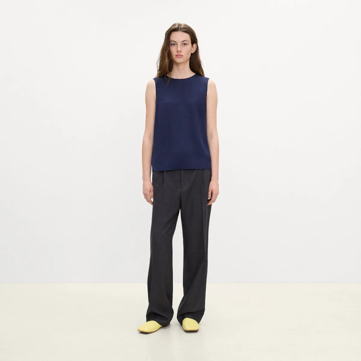Shell Top in Silk Georgette