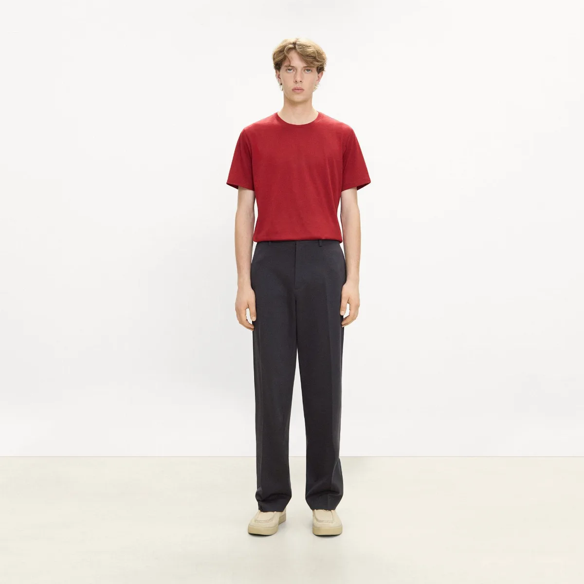 Straight Pant in Knit Twill