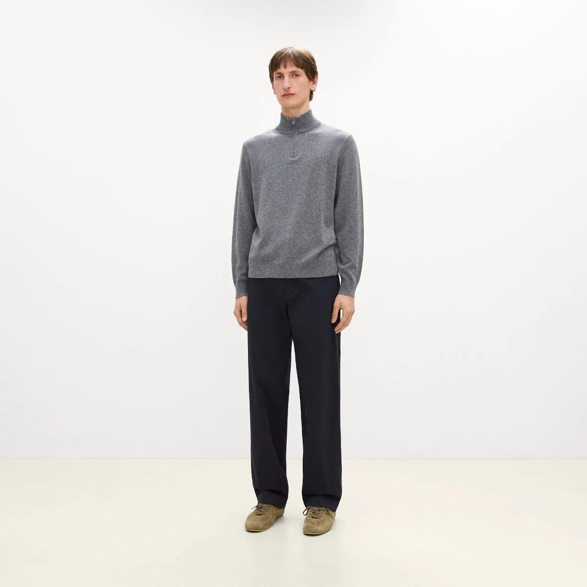 Hilles Quarter-Zip Sweater in Cashmere by Theory