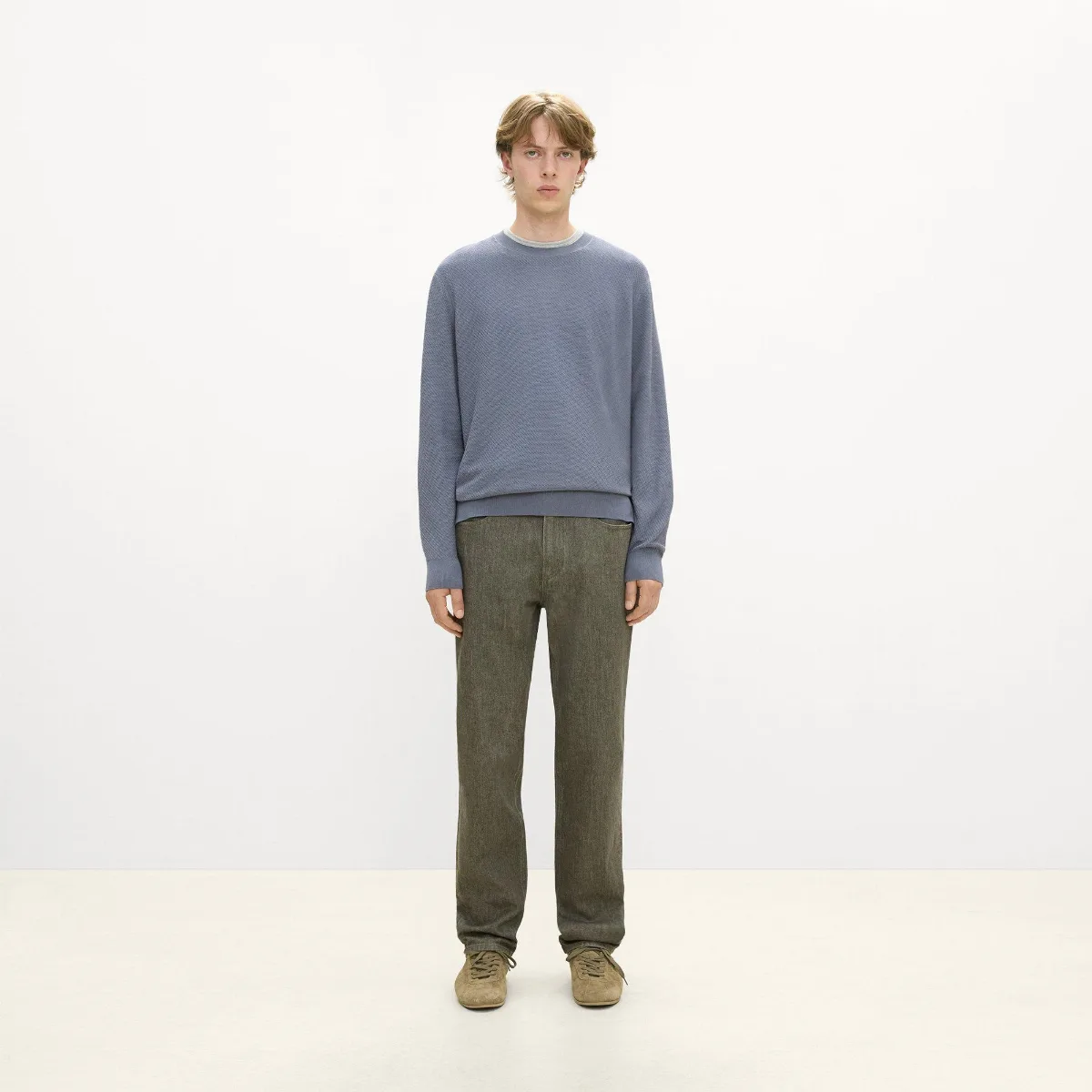 Riland Crewneck Sweater in Light Bilen by Theory