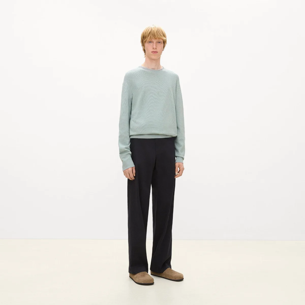 Riland Crewneck Sweater in Light Bilen by Theory