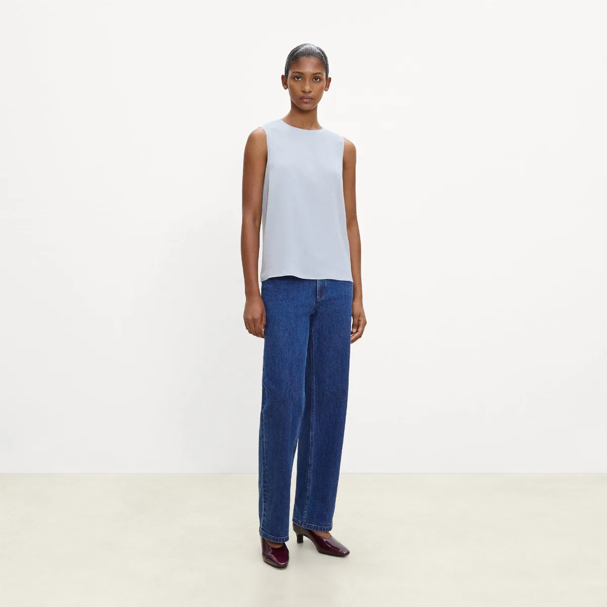 Shell Top in Silk Georgette by Theory