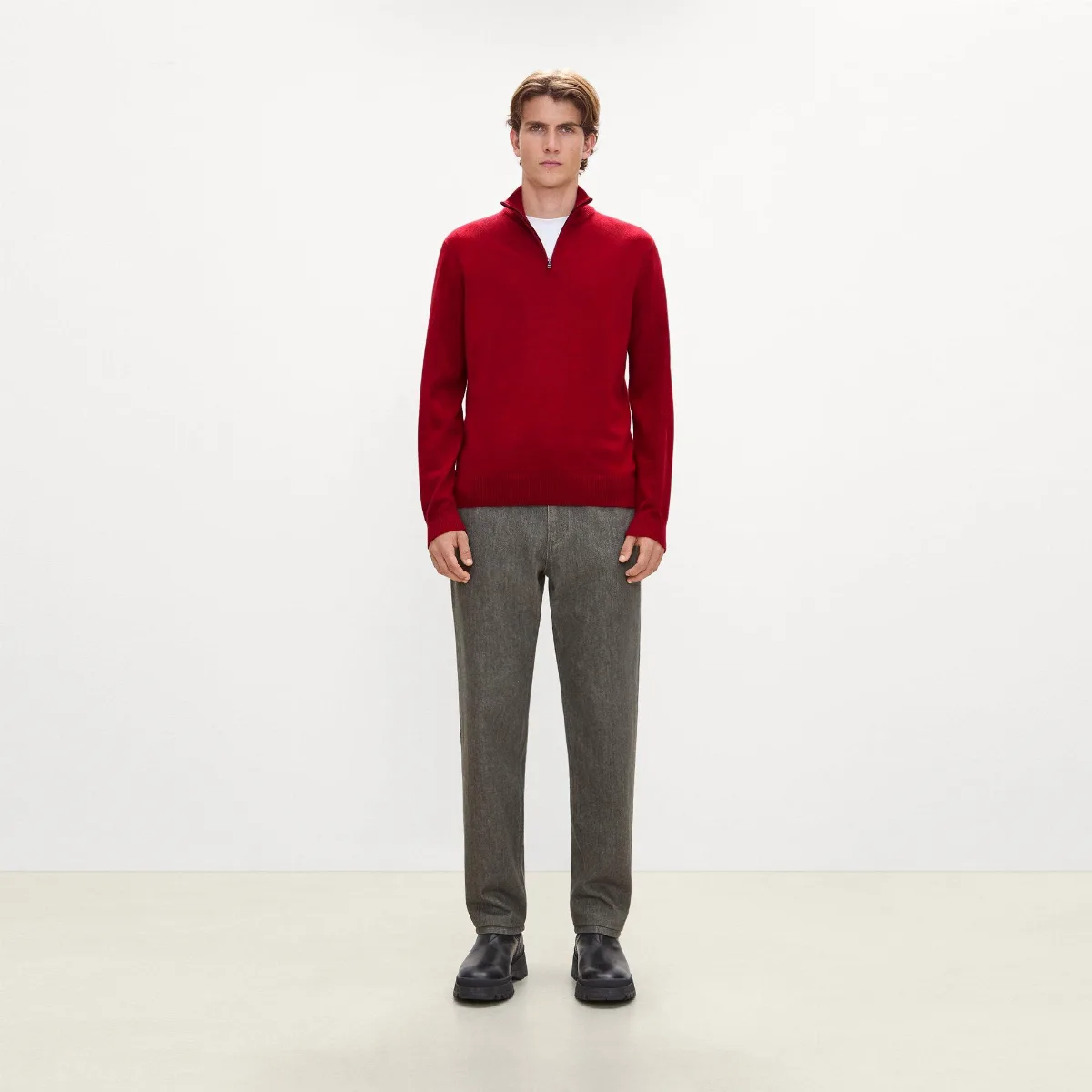 Hilles Quarter-Zip Sweater in Cashmere by Theory