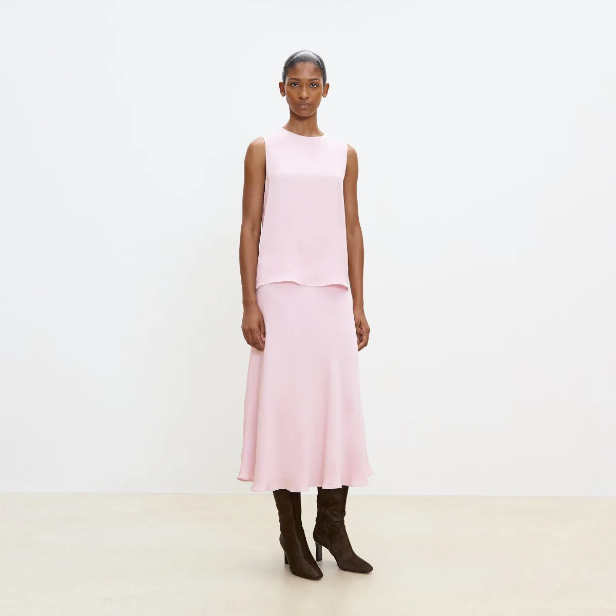 Shell Top in Silk Georgette by Theory