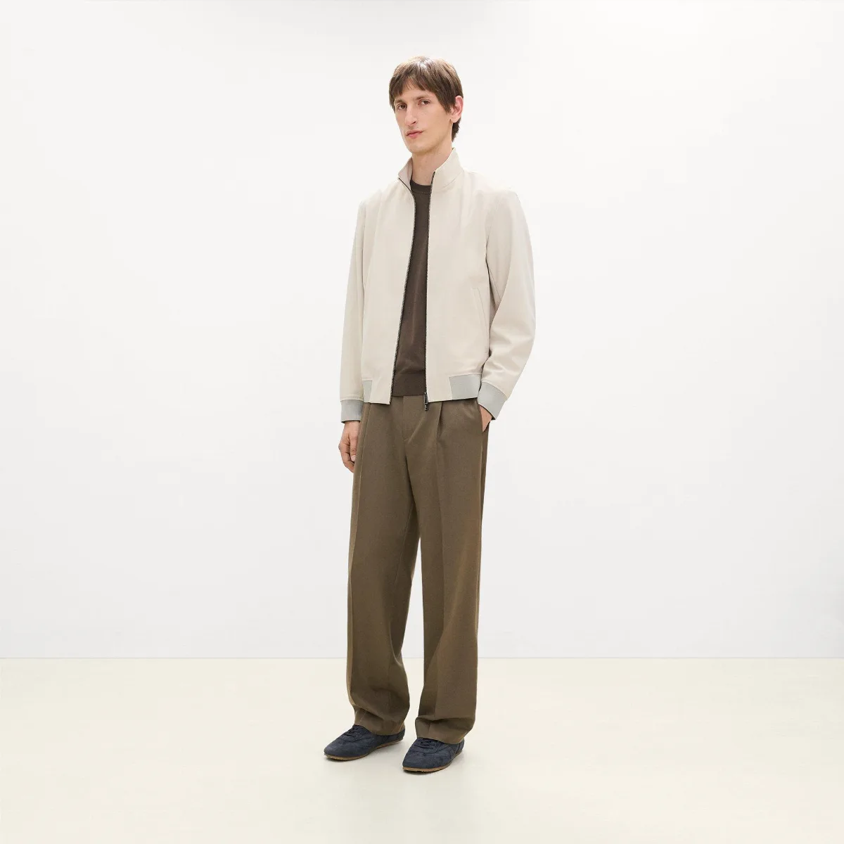 Bomber Jacket in Precision Ponte