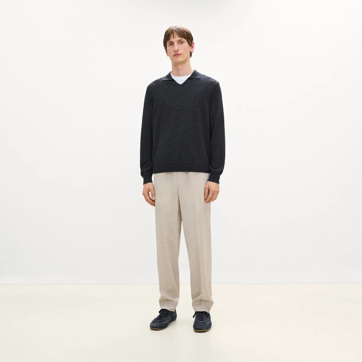 Drawstring Pull-On Pant in Motion Wool Twill by Theory