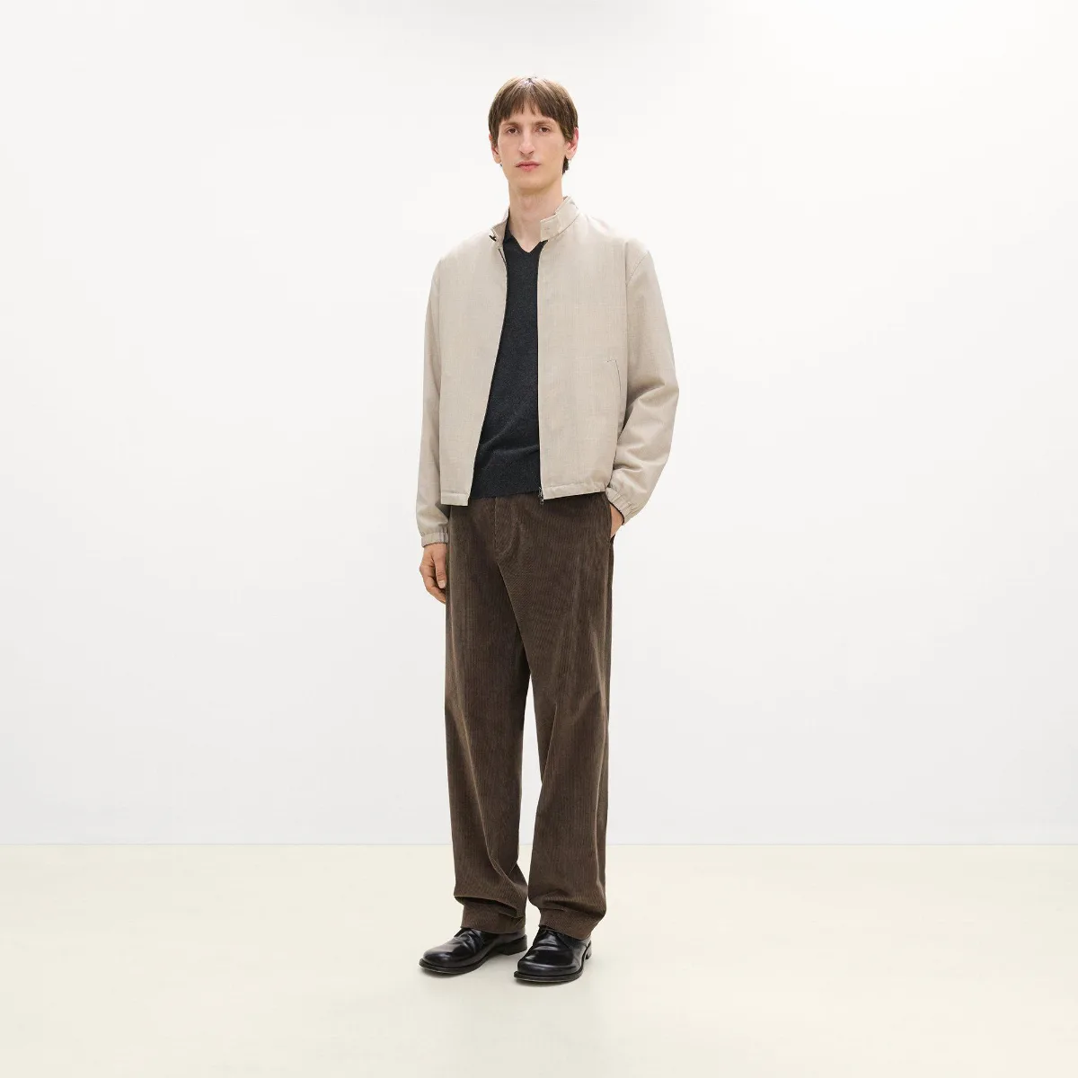 Harrington Jacket in Motion Wool Twill by Theory