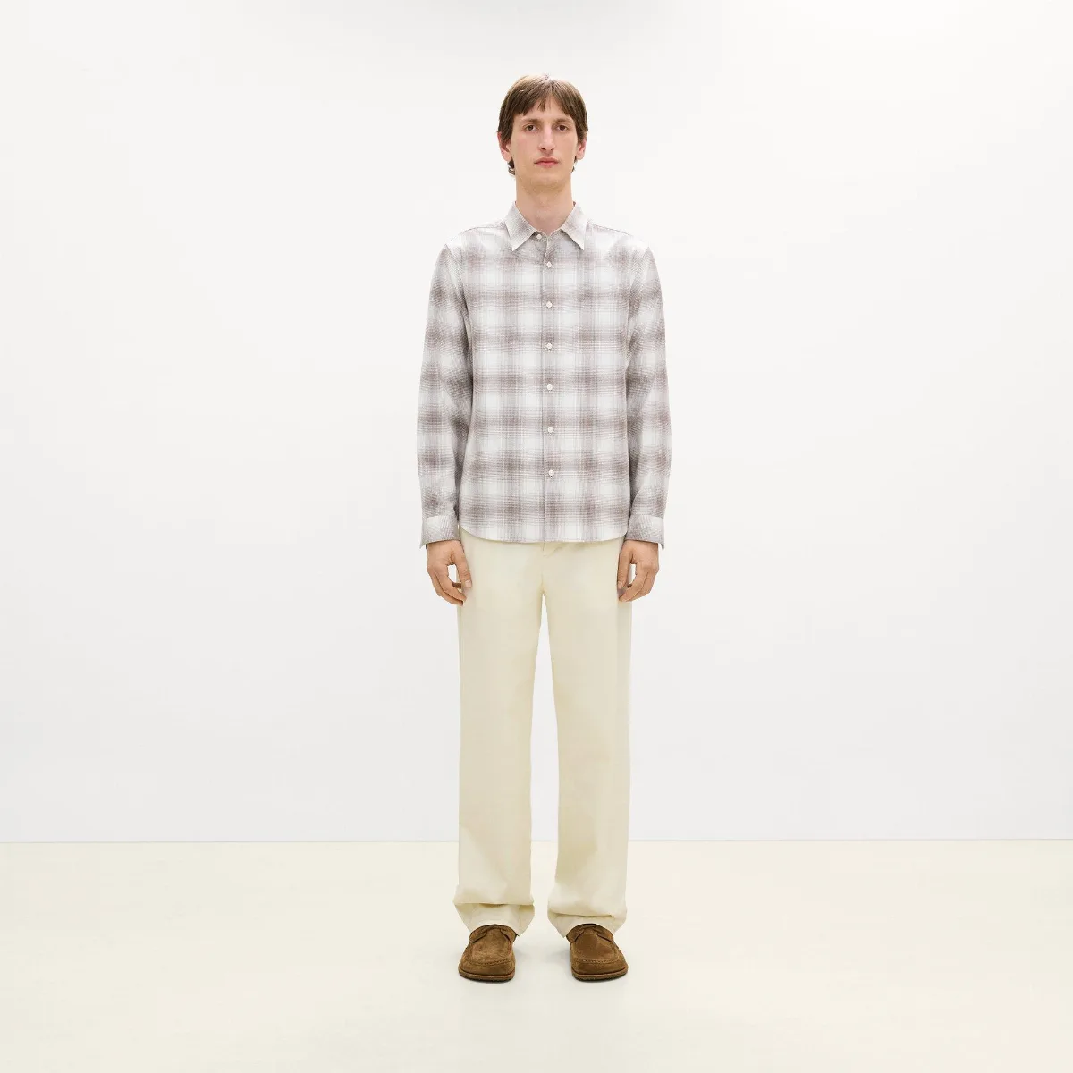 Irving Shirt in Faded Plaid by Theory