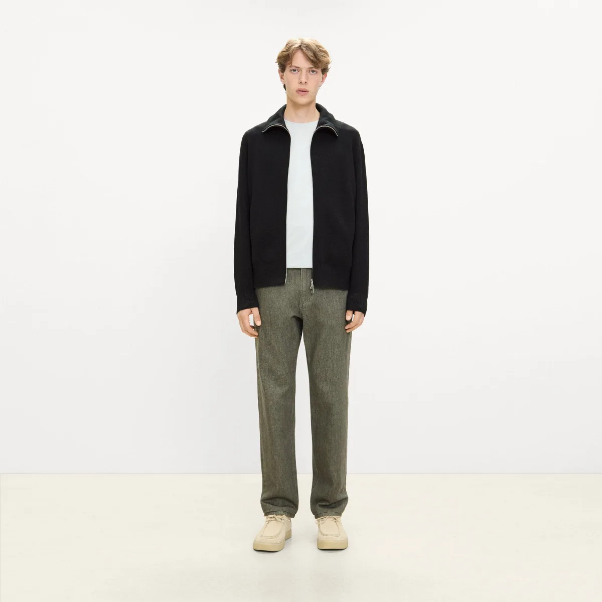 Turtleneck Cardigan in Light Bilen by Theory