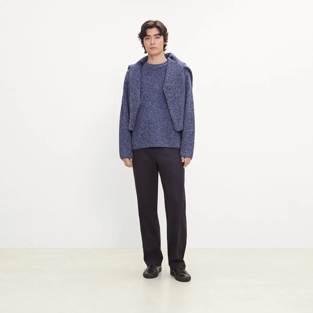 Crewneck Sweater in Wool Boucl Twist by Theory