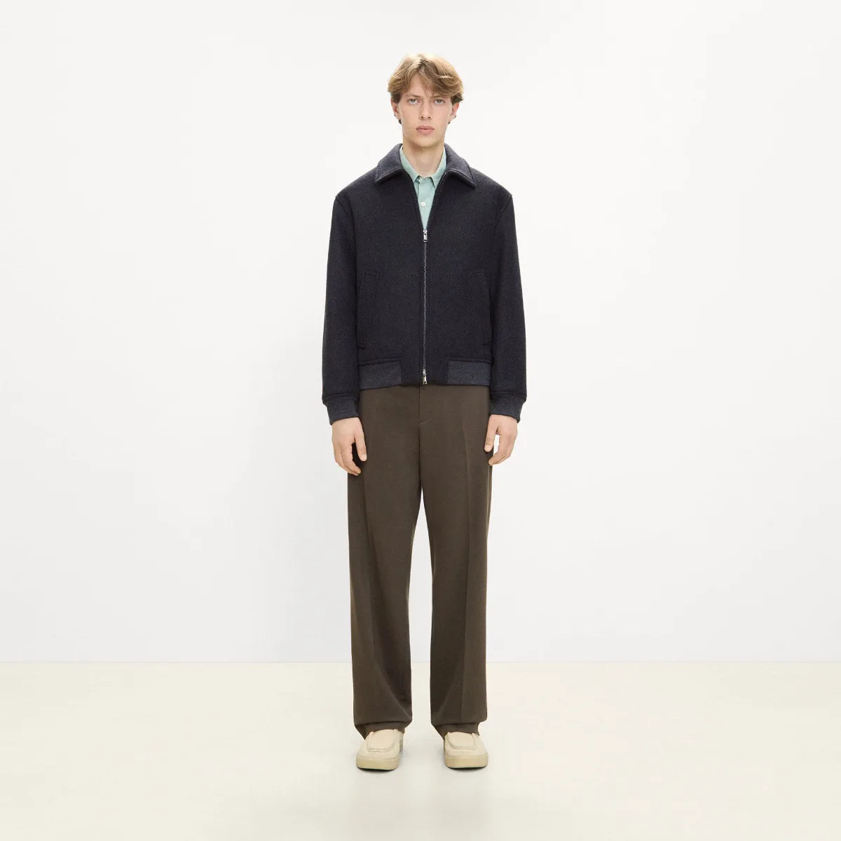 Bomber Jacket in Plush Melton by Theory