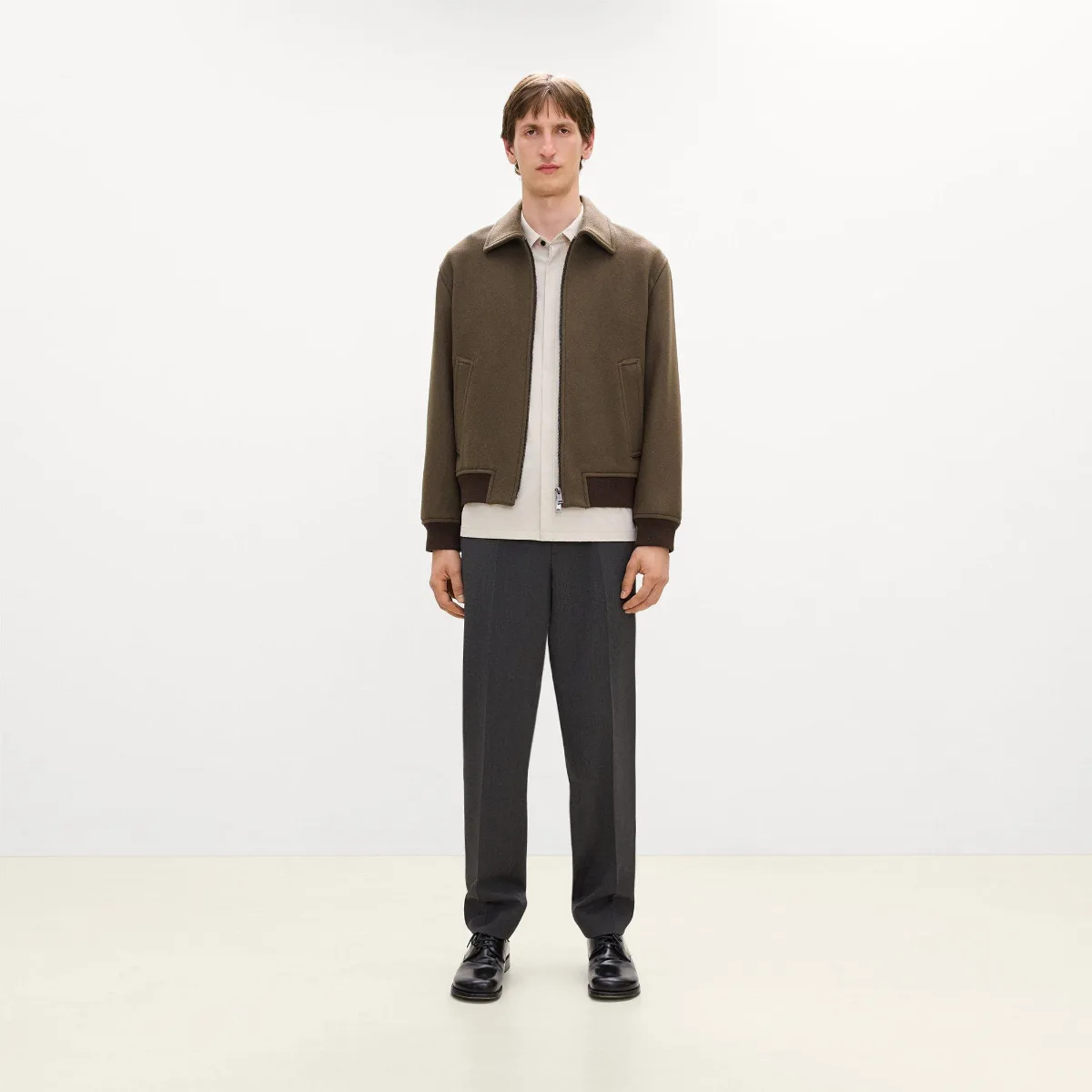 Bomber Jacket in Plush Melton