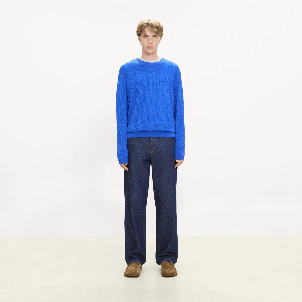 Riland Crewneck Sweater in Light Bilen by Theory