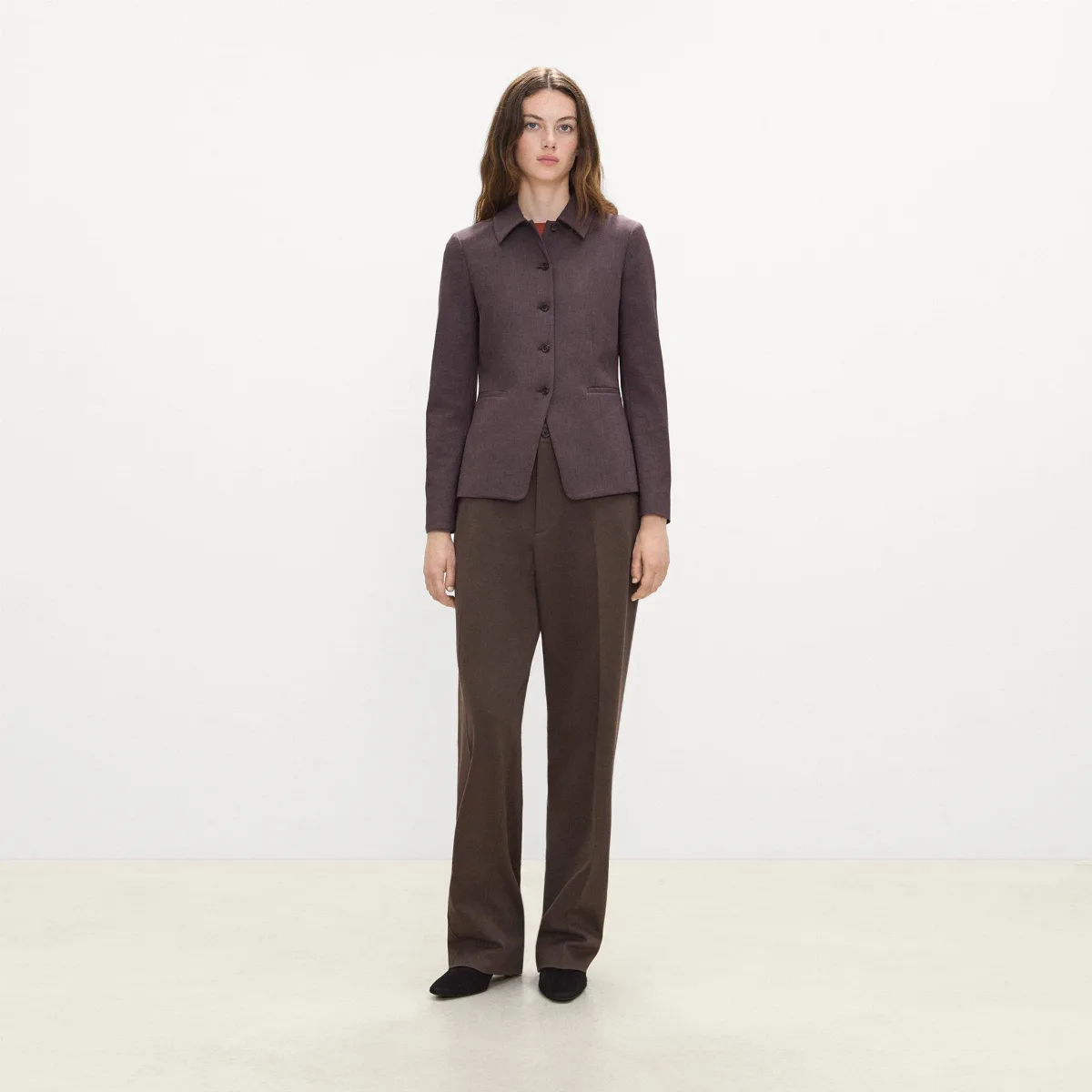 Cutaway Jacket in Mlange Crepe by Theory