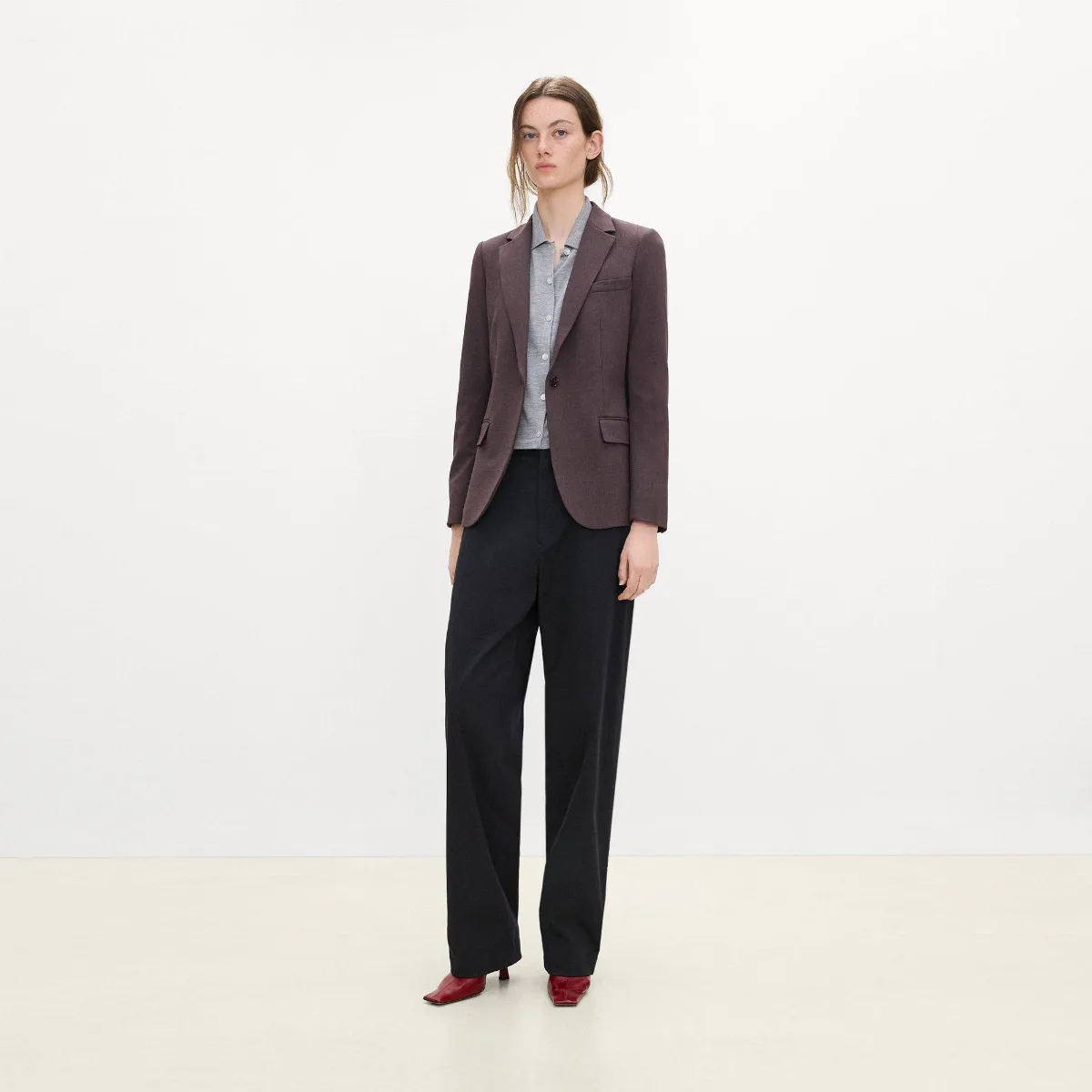 Staple Blazer in Mlange Crepe