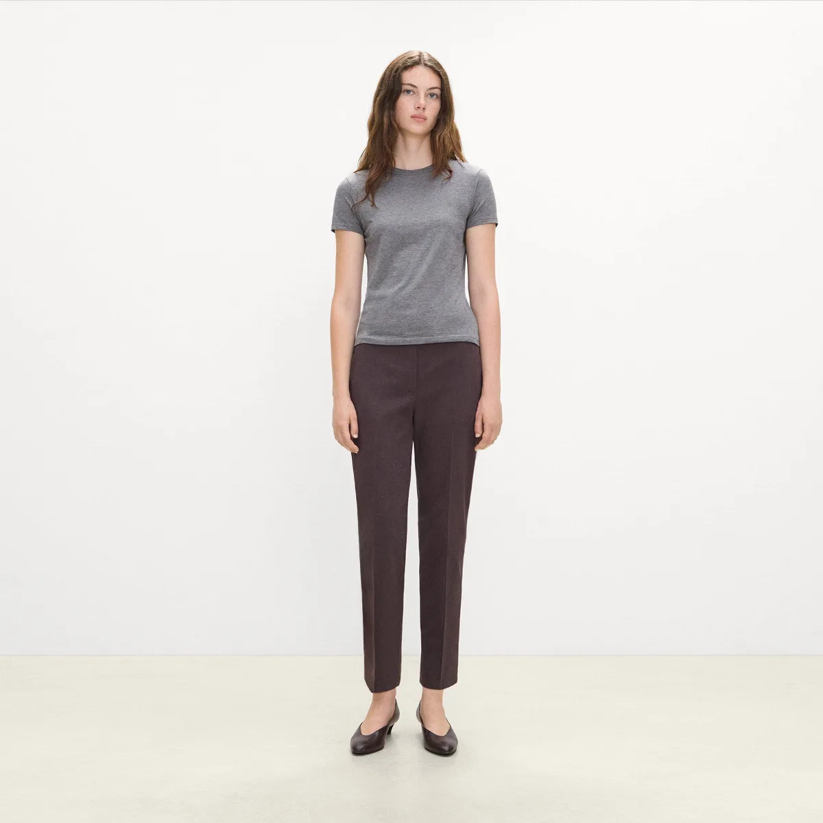 Treeca Pull-On Pant in Mlange Crepe by Theory