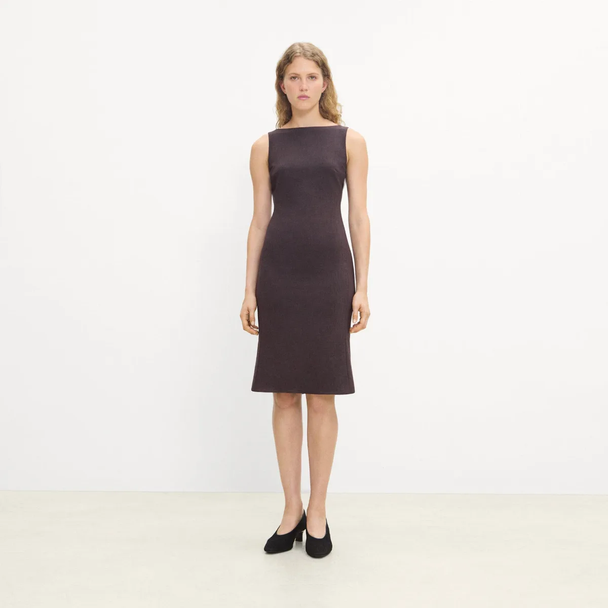 Flared Dress in Mlange Crepe by Theory