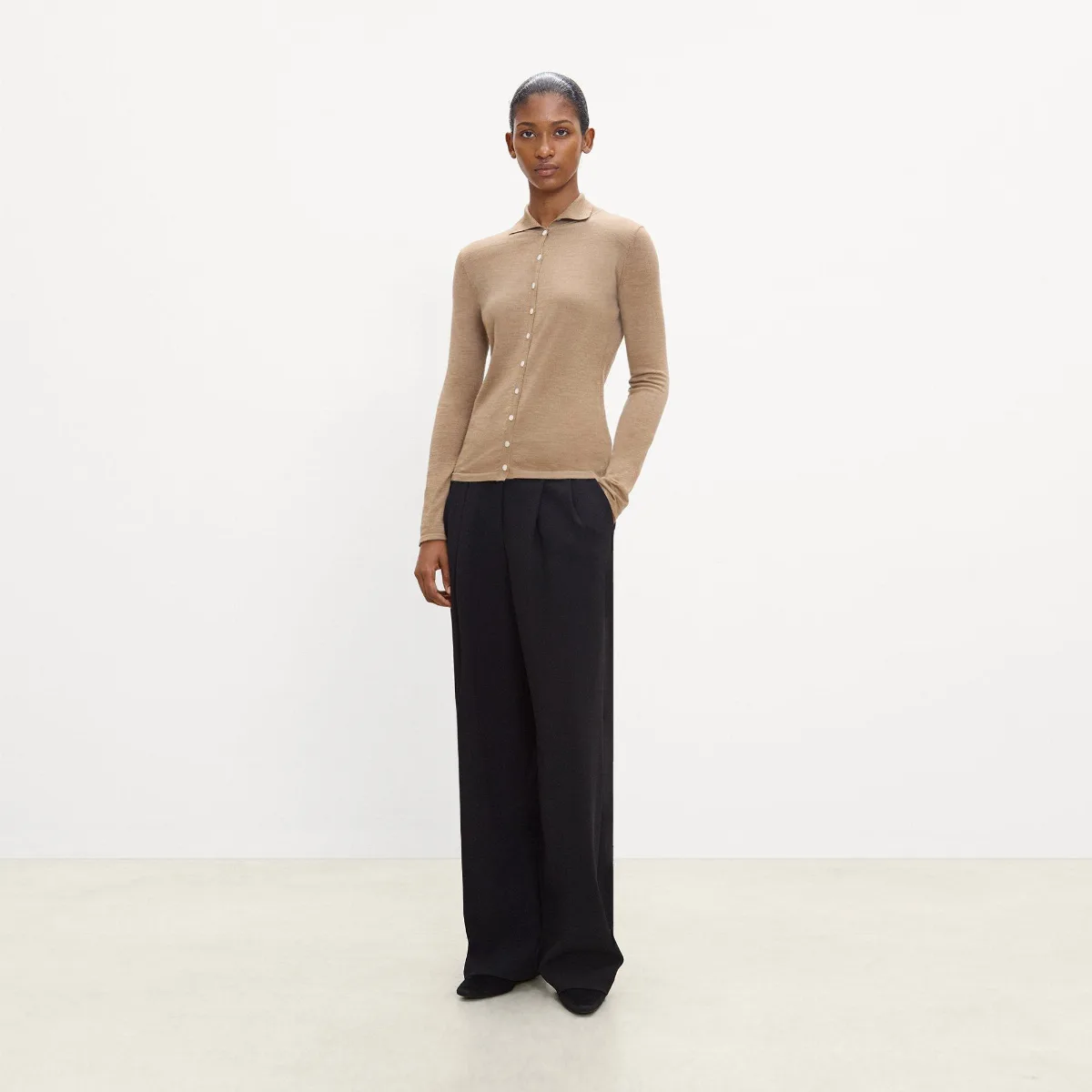 Turtleneck Cardigan in Regal Wool by Theory