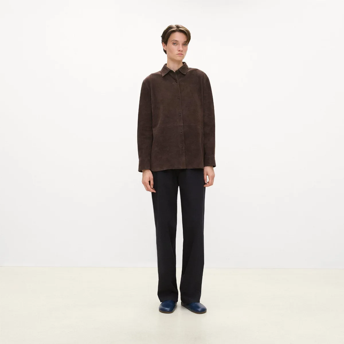 Classic Menswear Shirt in Suede by Theory