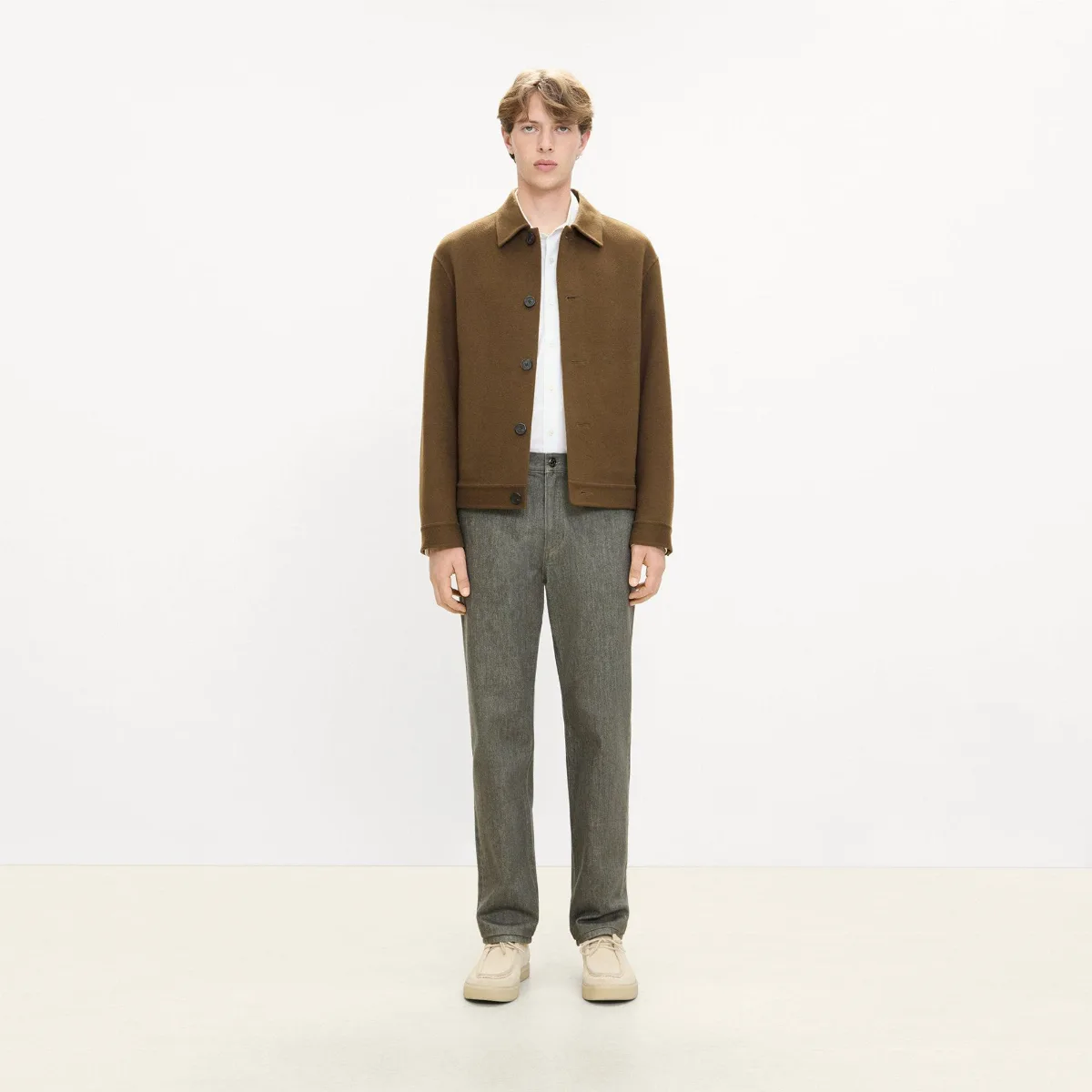 Short Jacket in Double-Face Wool-Cashmere by Theory