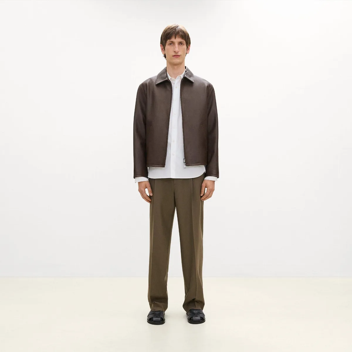 City Jacket in Leather by Theory