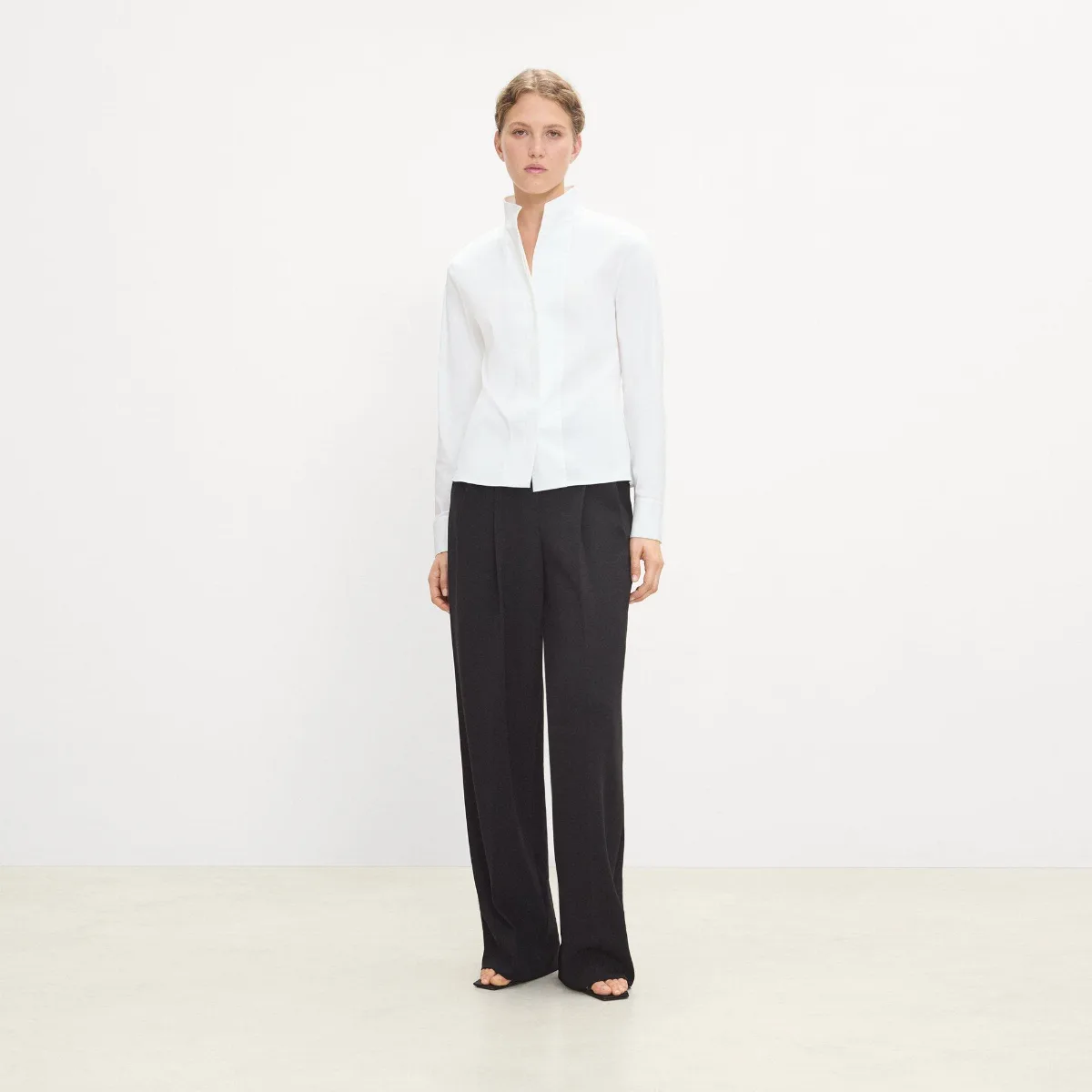 Double Pleat Pant in Admiral Crepe by Theory