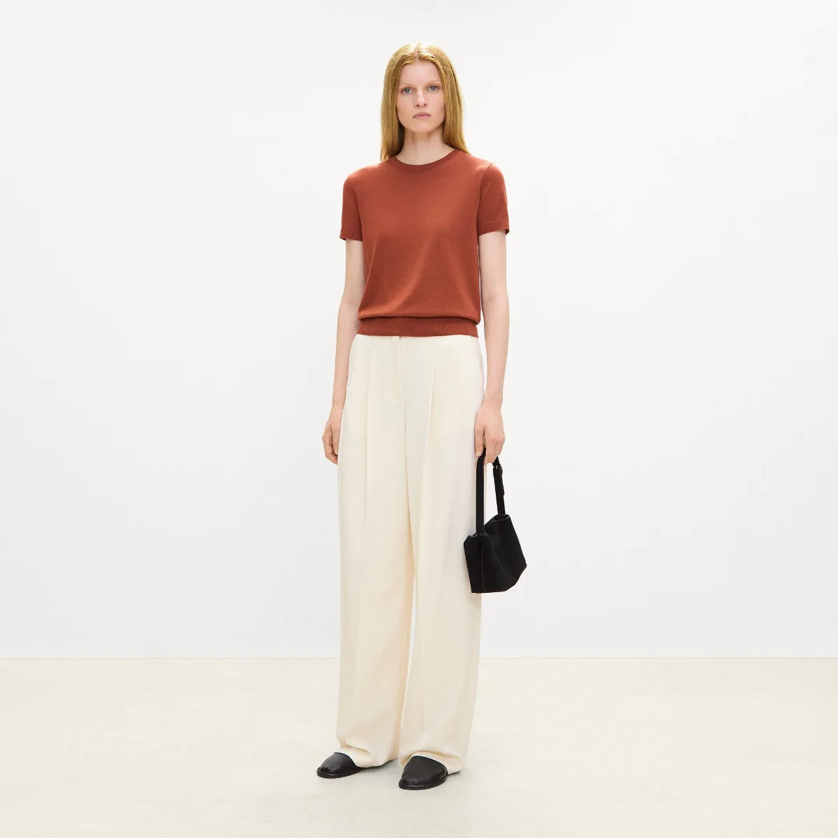 Double Pleat Pant in Admiral Crepe