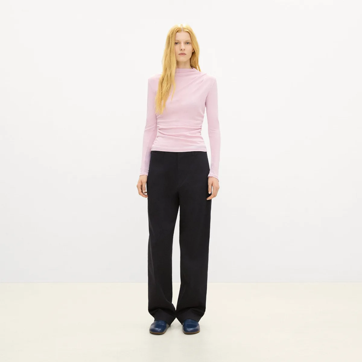 Mock Neck Top in Soft Rib by Theory