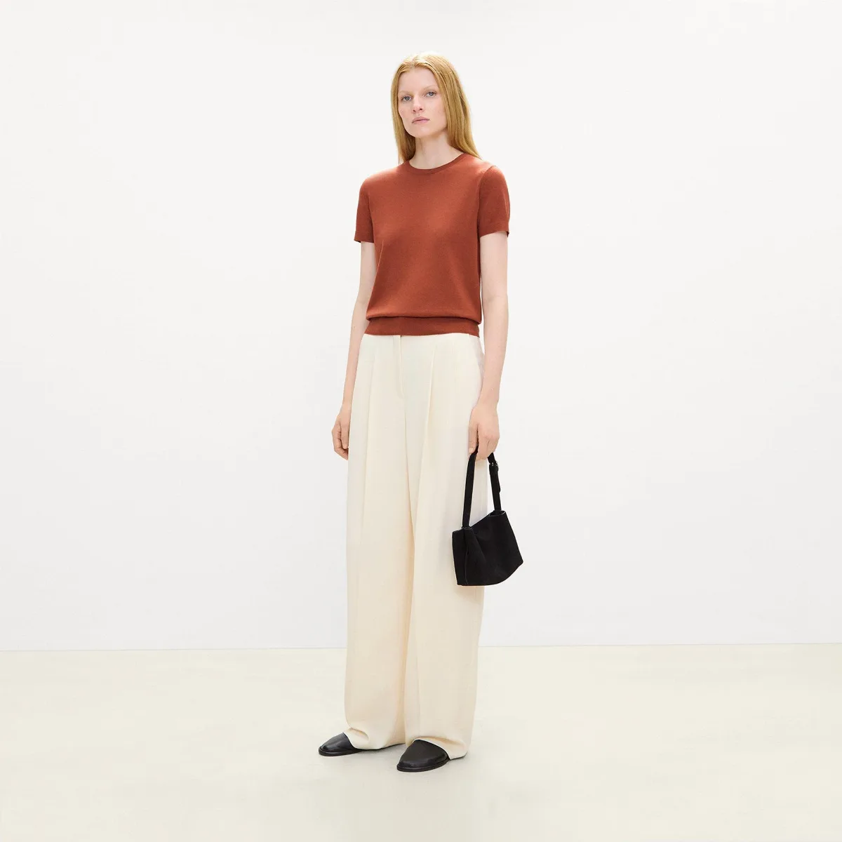 Line Mini Shoulder Bag in Suede by Theory