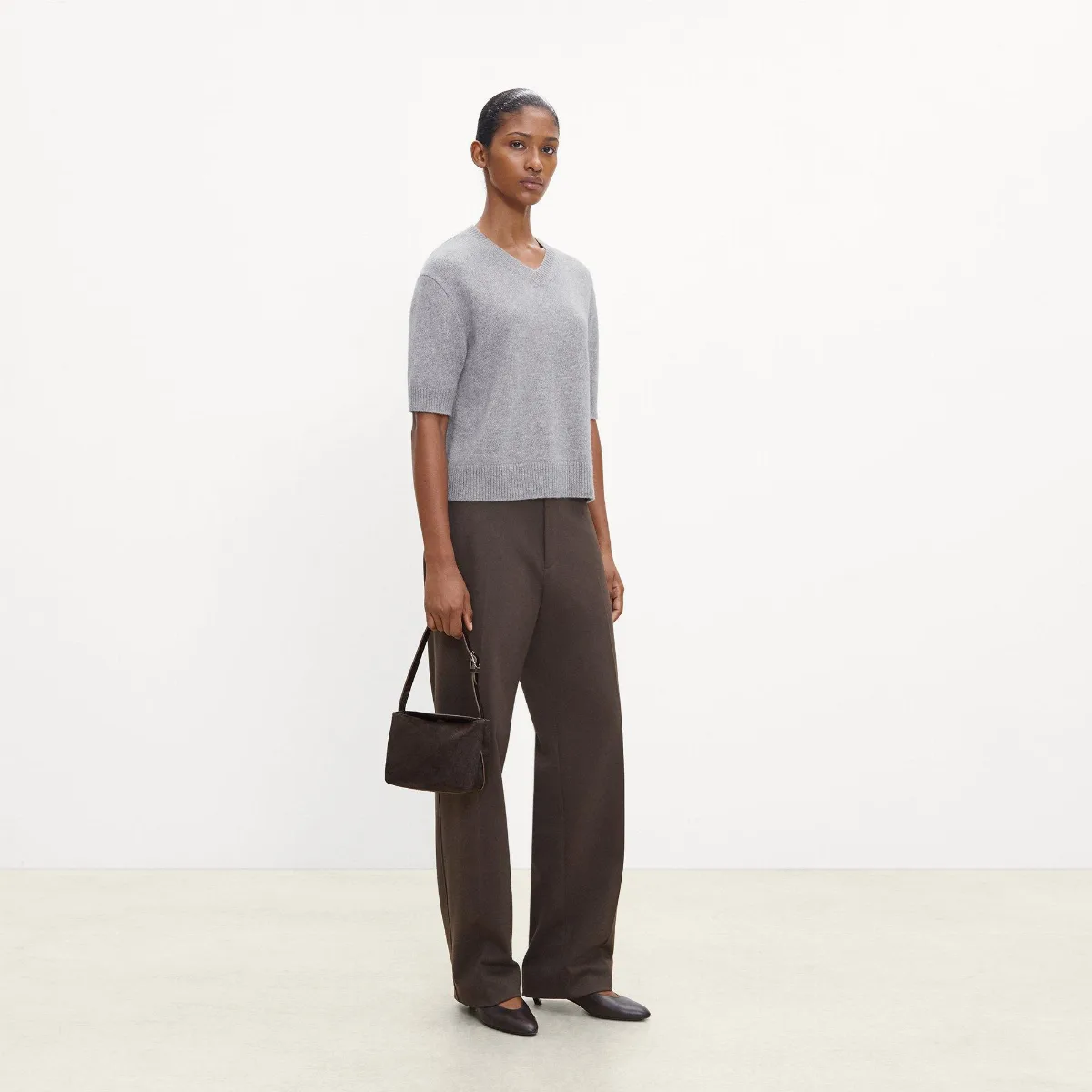 Line Mini Shoulder Bag in Calf Hair by Theory