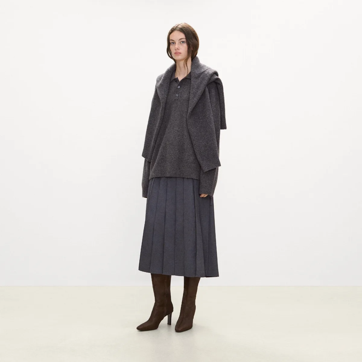 Ainsle Tall Boot in Calf Hair by Theory