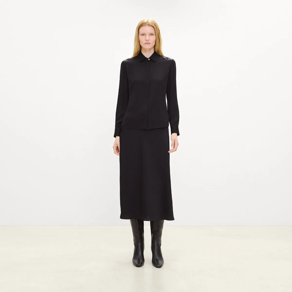 Ainsle Tall Boot in Smooth Leather by Theory