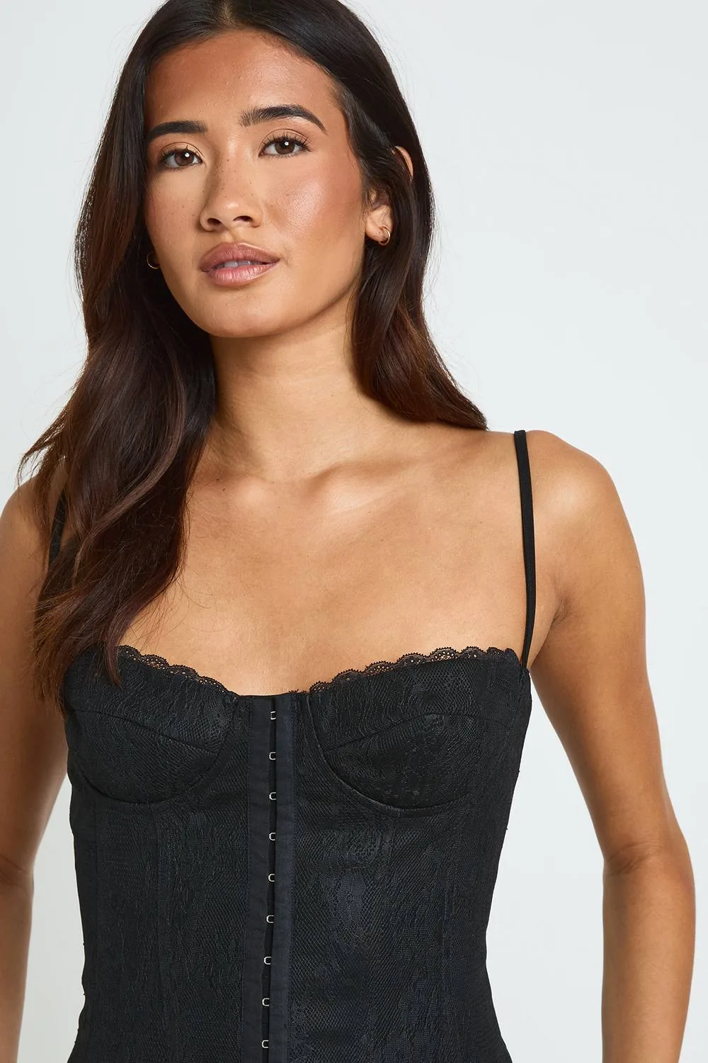 Lace Hook & Eye Corset Top