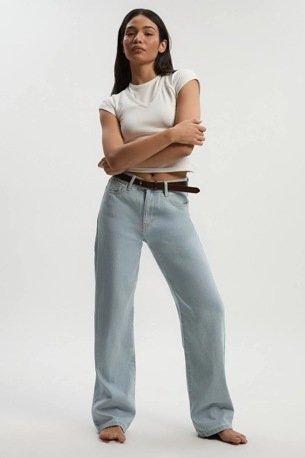 Basic High Waist Boyfriend Jean