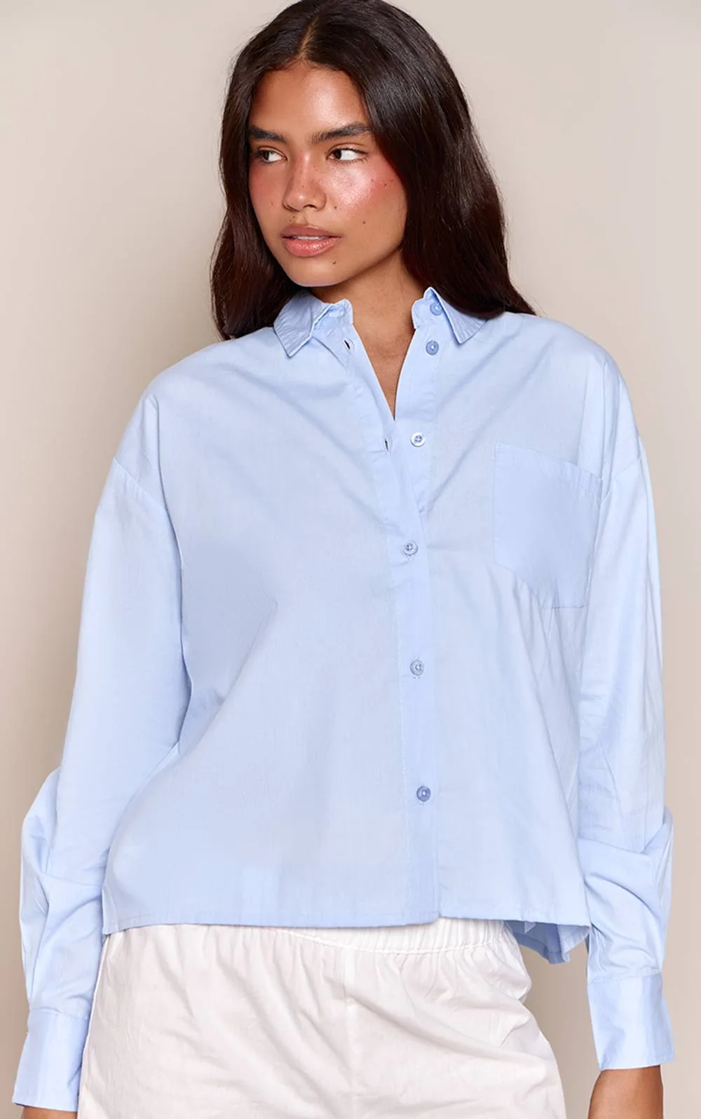 Cotton Boxy Shirt by PrettyLittleThing