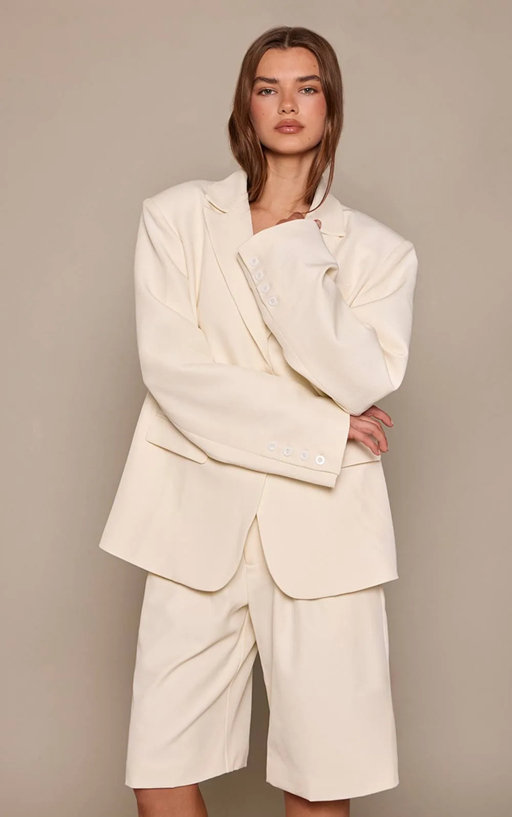 Tailored Woven Oversized Blazer Co-Ord