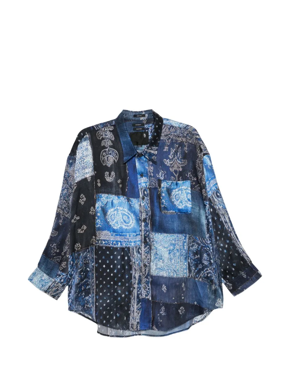 Patchwork Bandana-Print Cotton Shirt by R13