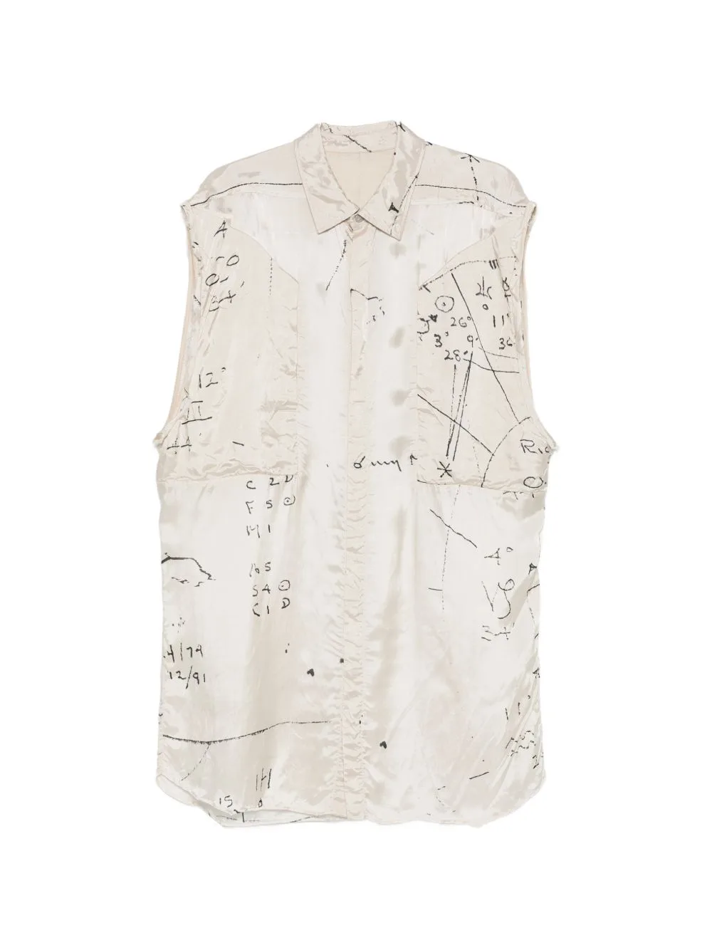 Sleeveless Outer Shirt by Rick Owens