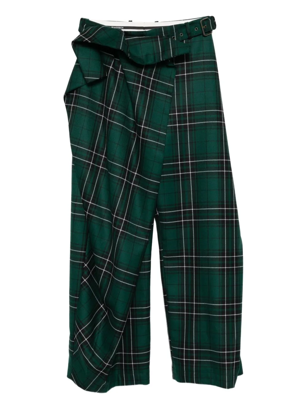 Fold-Over Tartan Trousers by JW Anderson